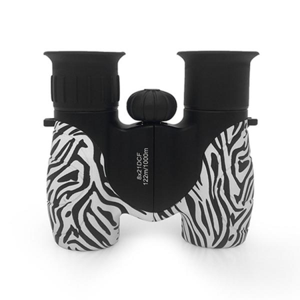 Quality Zebra Color Compact Kids Binoculars 8x21 High Power With Carrying Case for sale