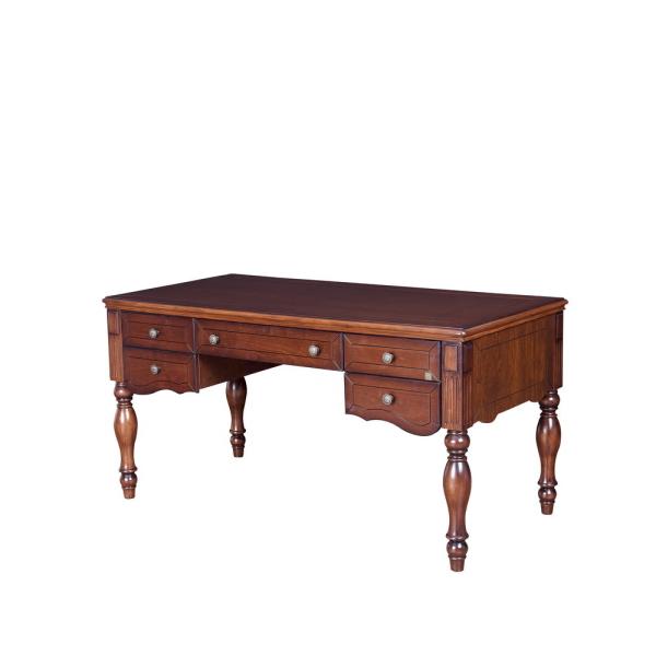 Rubber Wood Home office room furniture bookcase set by Glass door with Shelves and Study desk Computer table