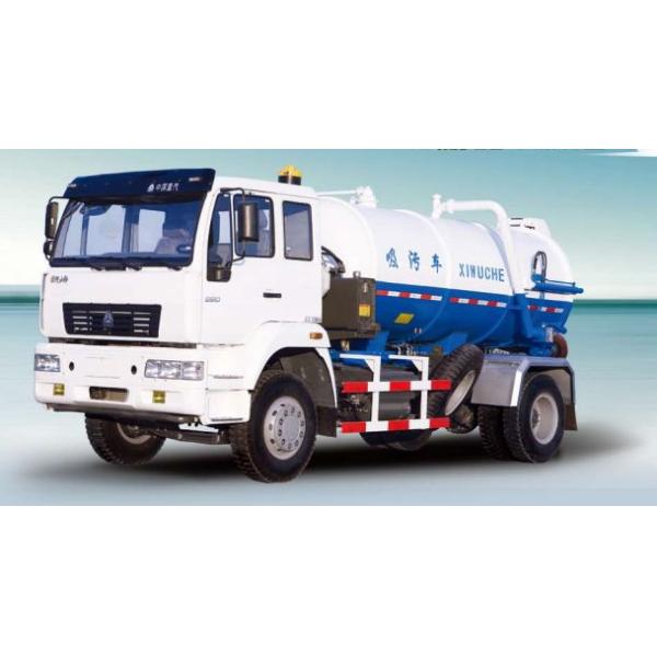 266HP 6m³ Sewage Suction Truck For Dirty Water Euro 2 Manual Transmission Type