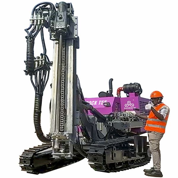 Top Hammer Drilling Machine High Efficiency Blast Hole Drill Rigs Portable Small Drilling Rig