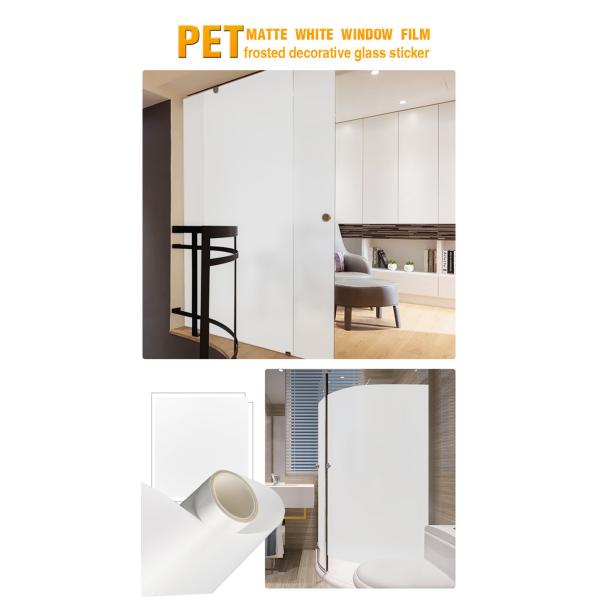 1.52*30m Decorative Frosted Heat Resistant Matte White Glass Window Tint Film