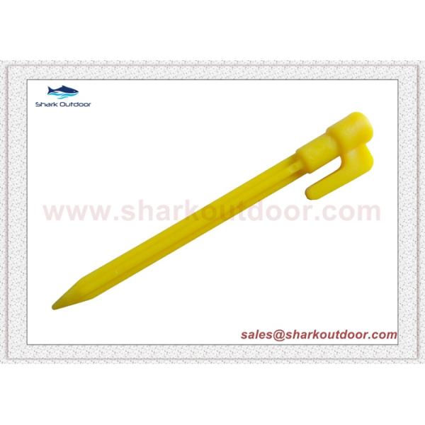 High quality PP or ABS plastic tent peg for camping tent shelters 6 in.