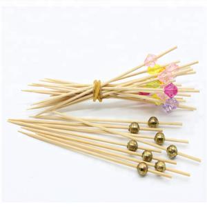 Cheap Custom Logo Art Natural Craft Fruit Bamboo Stick Skewers wholesale