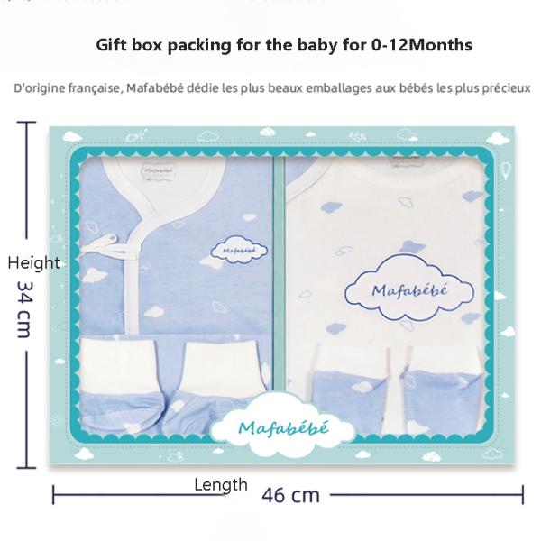 Fashion 8pcs New Born Clothing Sets Cotton Infant Boy Baby Footed Pajamas Romper Gift baby christmas clothes