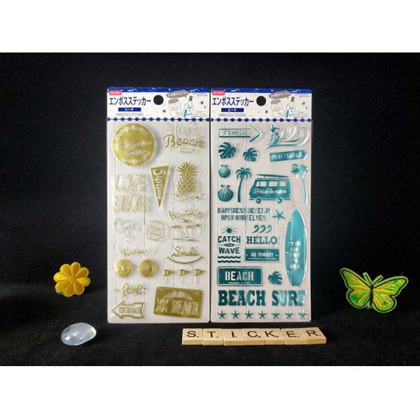 Non Toxic Hot Foil Stamping Stickers Alphanumeric Custom Embossed Stickers