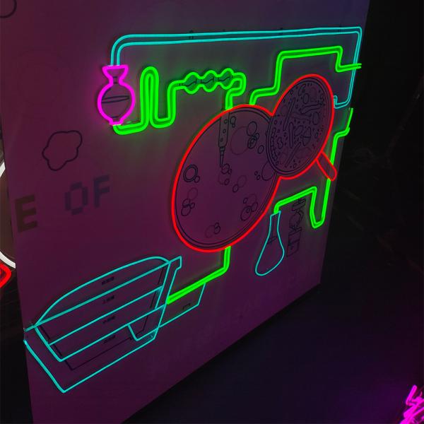 Station neon sign shopping mall neon wall sign handmade custom neon sign