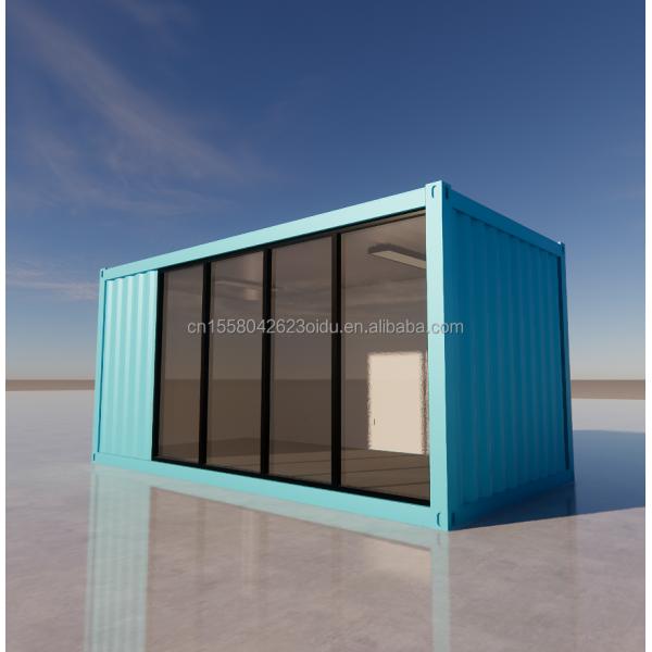 Outdoor 20ft Prefabricated Steel Structure Home House Container Flat Pack Houses Made of 50/75/100mm Wave Sandwich Panel