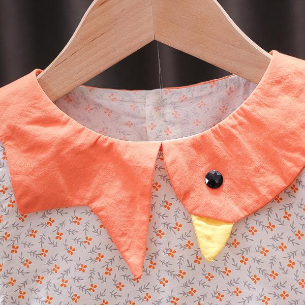 Little Girl Long Sleeve Cotton Floral Dresses Spring Children'S Clothing