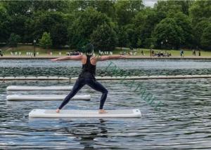 Unique Water Aqua Yoga Mat , Inflatable Floating Yoga Mat Low - Impact