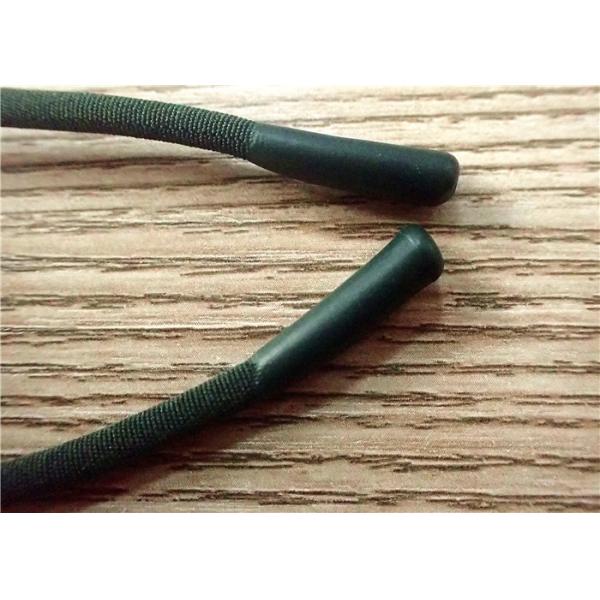 Customerized 4MM Zipper Cord Soft And Matt Silicone Endings For Clothing , Shoes
