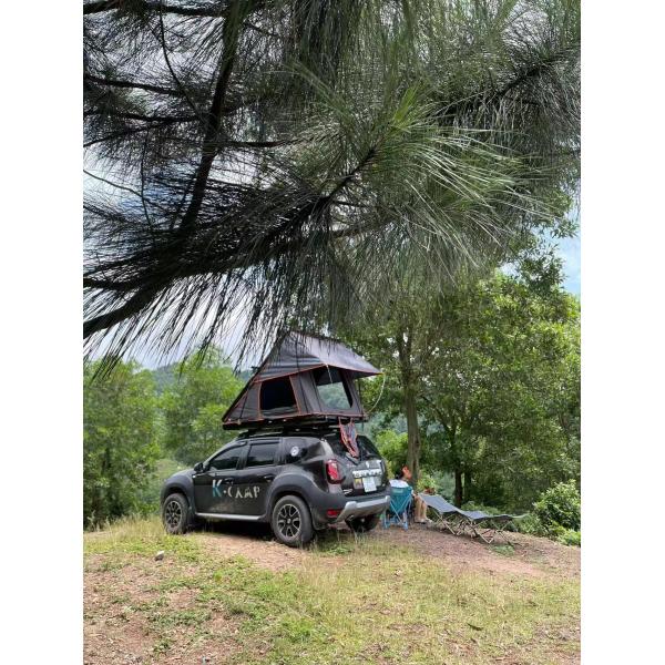 One Bedroom 4-5 Person Car Roof Top Tent with Side Ladder Universal Waterproof 2.1m