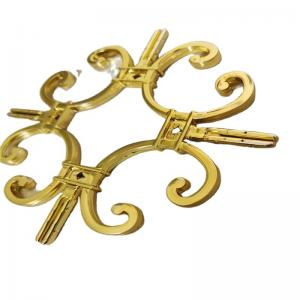 Cheap 5*8 Aluminum decorative profile gold bar FLOWER  decoration for frameless glass accessories wholesale