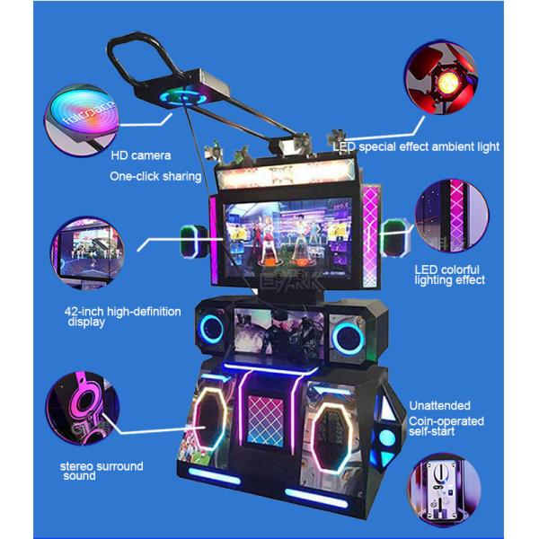 Coin Operated 55 Inch Vr Dancing Game Simulator Virtual Reality Machine