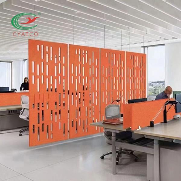 Durable Moistureproof Acoustic PET Panels , Fireproof Hanging Sound Absorbing Panels