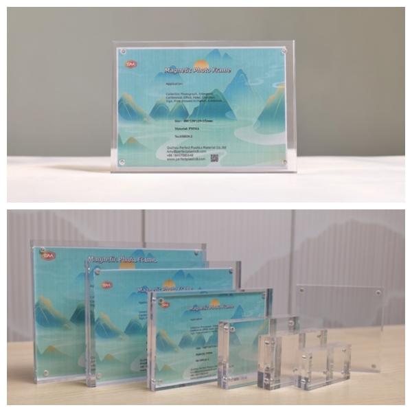 Double Sided Clear Picture 4X6 5X7 Magnetic Acrylic Photo Frame