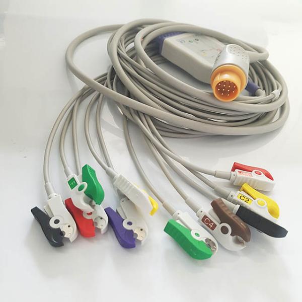 12 Pin 10 Leads Grabber IEC DIXTAL EP12PIN EKG Cable