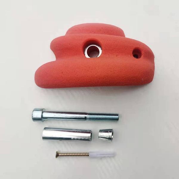 Yellow Red CE Fiberglass Rock Climbing Holds For Professional Climbing Panel