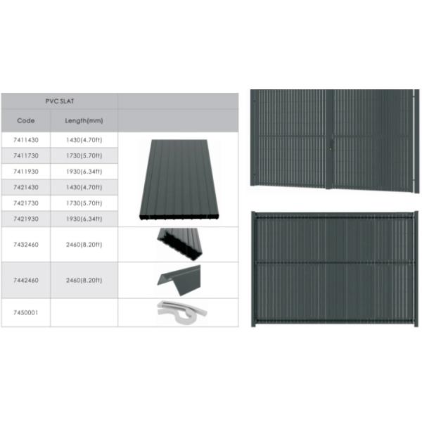 Outdoor Decorative 4ft Curved Metal Fence Plastic Pvc Coated