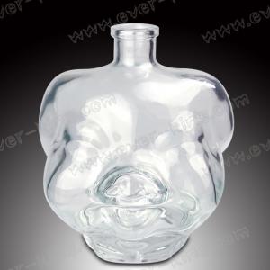 China Frosting Luxury Liquor 375ml Custom Glass Bottles on sale