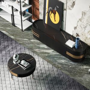 Modern Gold Stainless Steel TV Stand For Bedroom Furniture