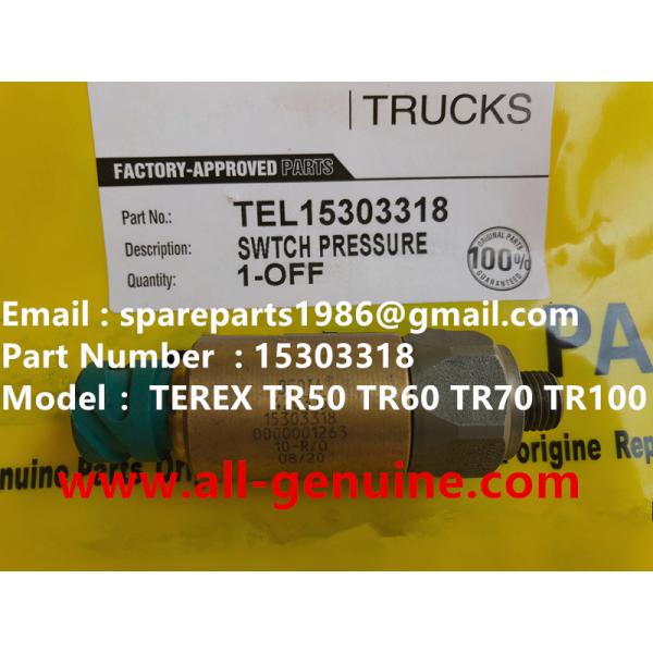 TEREX 15303318 SWITCH PRESSURE DUMP TRUCK TR35 TR50 TR60 TR100 3305B 3305F 3303 3307 TR45 TR70 MT4400 CUMMINS ALLISON