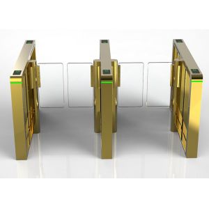 China Rfid Tempered Glass Speed Gate Turnstile Fast Passing 900mm width on sale