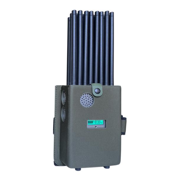 New design 24 antennans portable signal jammer blocking WIFI 6E and mobile phone 2G, 3G, 4G, 5G, GPS, WIFI, UHF, VHF, RF,LOJACK signals With new