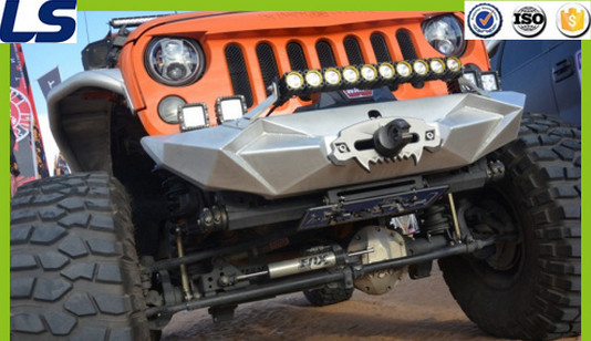 Jeep Wrangler JK Aggressive Black Front and Rear Steel Bumper