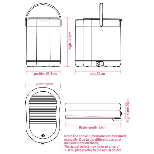 Lightweight Foldable Inflatable Baby Tubs Non Slip 20cm Height