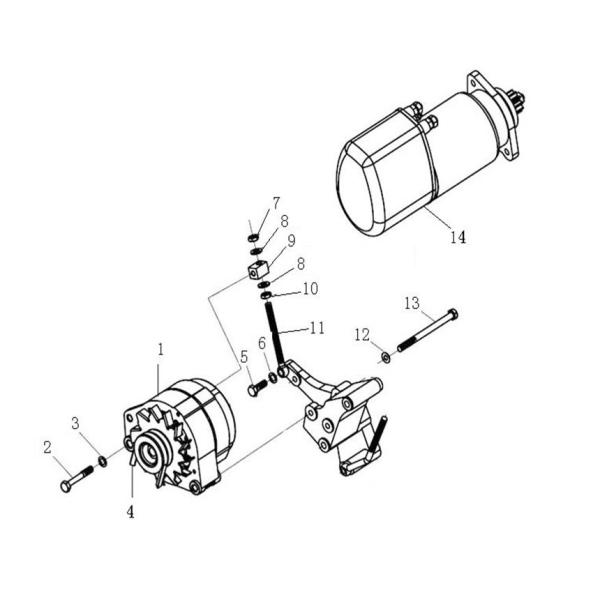 VG1560090001 WD615 SINOTRUK HOWO Engine Starter Motor