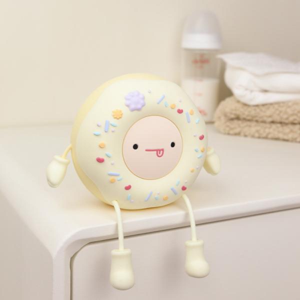 MissDonut Lamp Cute Donut Night Light Soft Silicone Lamp Kids Baby Nursery Nightlight LED Touch Light Kids Bedroom Decor
