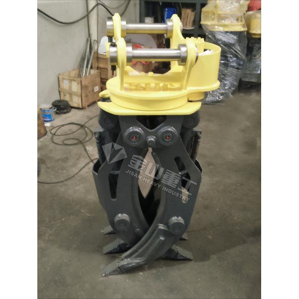 Two Cylinders Hydraulic Log Grapple , Sunward SWE60 SWE70 Rotating Grapple For Excavator