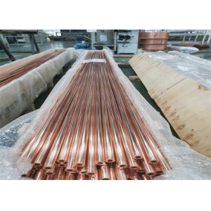 China Air Conditioning Straight Copper Tube Semi Hard Annealing washed Surface on sale