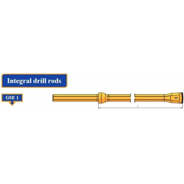 Small Hole Drilling Integral Drill Steel Rod Shank 108x22mm 400mm ~ 7000mm Length