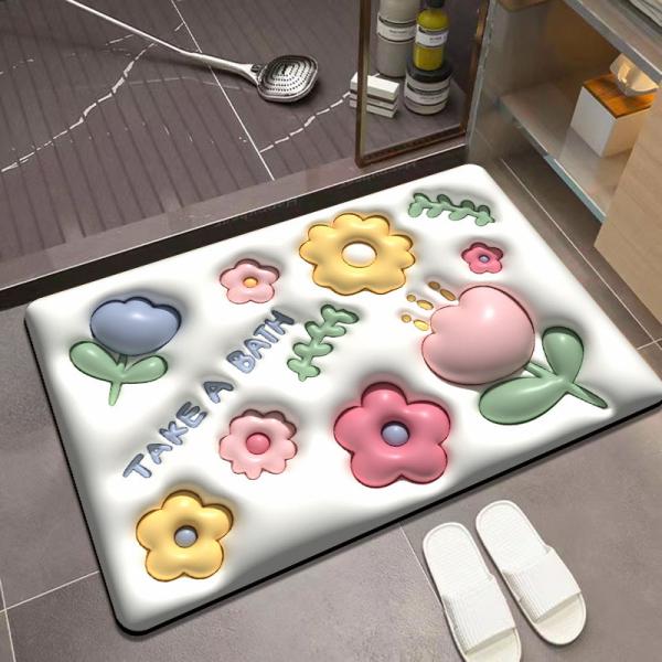 Swell Small Garden Diatom Mud Bath Mat Toilet Foot Mat