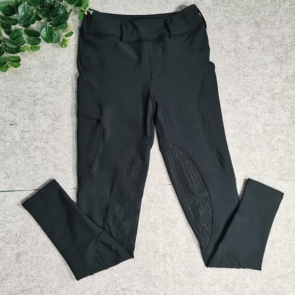 XXS - XL Womens Horse Riding Leggings Tights Black No Slip Silicone Printing Breeches