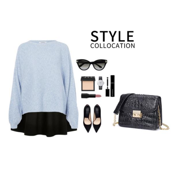 Dongguan manufacturer direct selling new crocodile leather women's bag one shoulder slung chain handbag