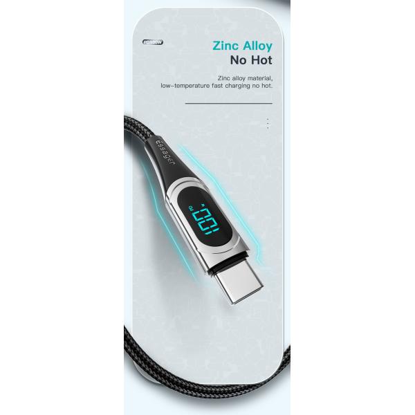 Essager PD Usb Type C To C Cable 5A 100w with Led Digital Display