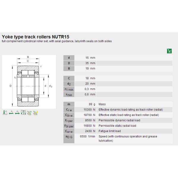 High Load Low Speed Torrington Needle Roller Bearings NUTR15 , NUTR17