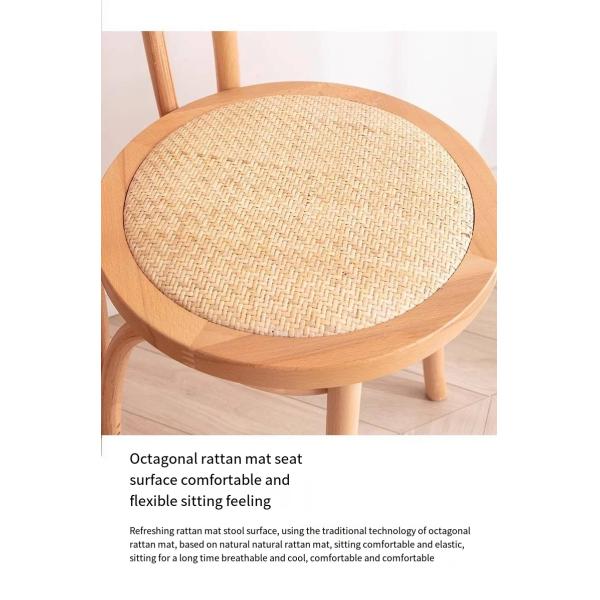 Natural wood finish dining chair