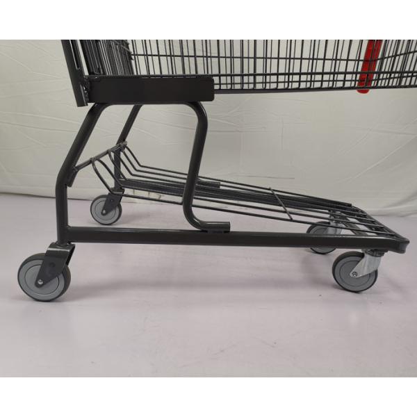 125L Black Metal Lightweight Shopping Trolley grocery cart EN BS 1929