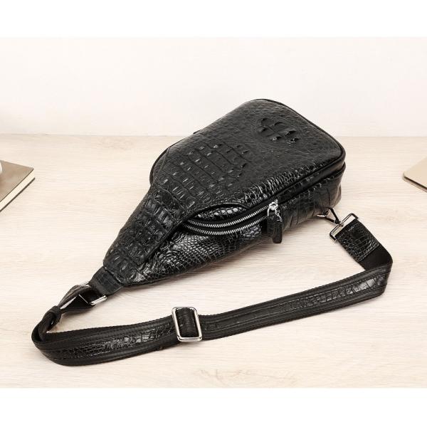 Exotic Crocodile Skin Men's Chest Bag Authentic Genuine Alligator Leather Male Messenger Bag Crossbody Shoulder Bag