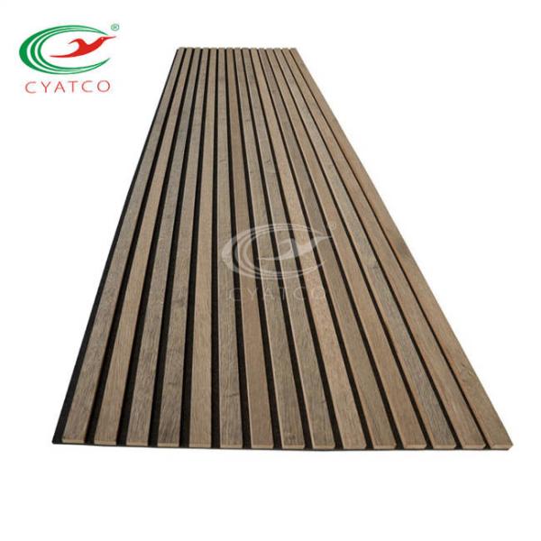 Apartment Vertical Wood Slat Wall Timber 600x1200mm Sound Absorbing