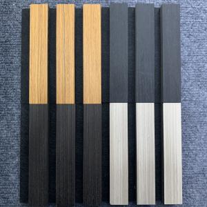 Cheap SGS Wood Veneer Decorative Wall Panels Reduce Noise Wooden Slats Partition Interior wholesale