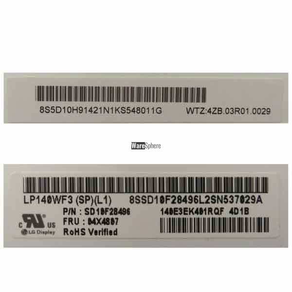 14 Inch FHD Laptop Lcd Panel For Lenovo Flex 3-1470 Yoga 500-14IBD 5D10H91421 LP140WF3-SPL1