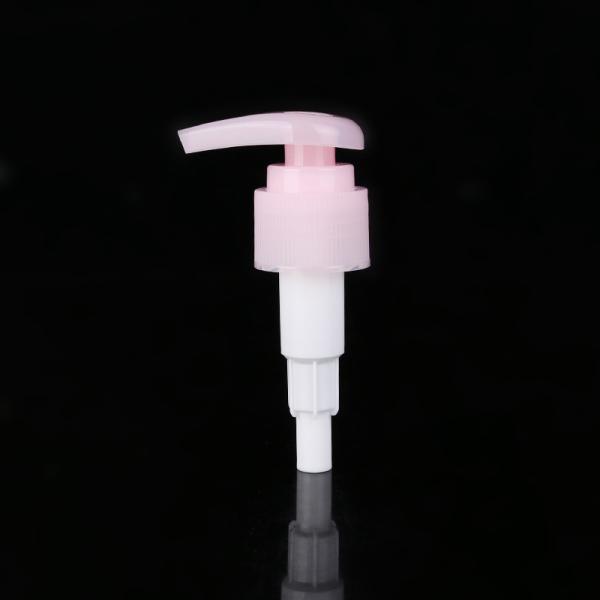 24/410 Ribbed Lotion Pump for Liquid Dispenser in Pink Color