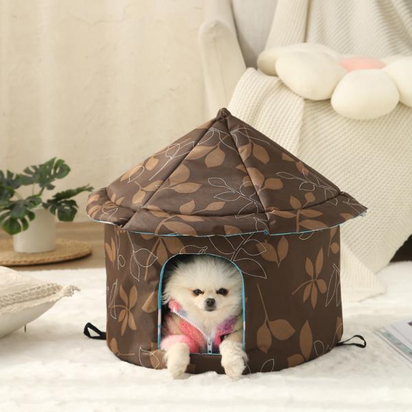 Pet Bed Foldable Oxford Cloth Dog House Waterproof Small Animals in Outdoor and Indoor