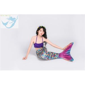 Cheap Breathable Childrens Mermaid Tails , Girls Mermaid Tail Swimsuit Princess Costumes wholesale