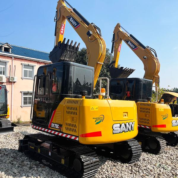 7 Ton Micro Used Sany Excavator Sy75 Digger Hyraulic Crawler Construction Machine