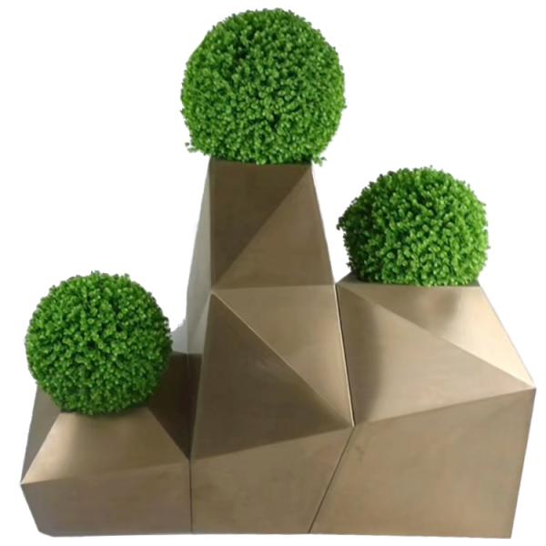 Outdoor modern stainless steel planter flower pots planters